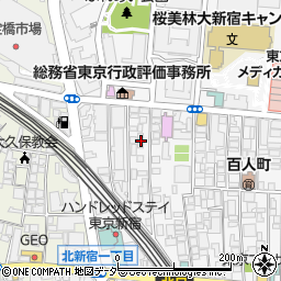 東京都新宿区百人町2丁目24-22周辺の地図