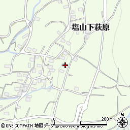 山梨県甲州市塩山下萩原1851-1周辺の地図