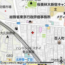 東京都新宿区百人町2丁目24-13周辺の地図