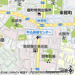 東京都新宿区弁天町26周辺の地図
