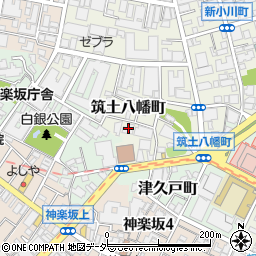 東京都新宿区筑土八幡町5-5周辺の地図