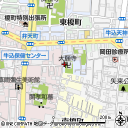 東京都新宿区榎町52周辺の地図