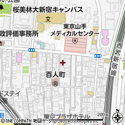 東京都新宿区百人町2丁目16-13周辺の地図