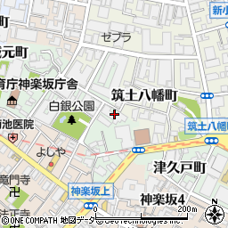 クレッセント神楽坂周辺の地図