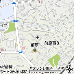 千葉県船橋市前原西8丁目21周辺の地図