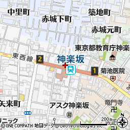 東京都新宿区矢来町117周辺の地図