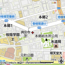 東京都文京区本郷2丁目16-10周辺の地図
