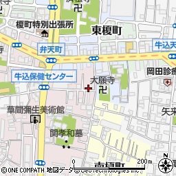東京都新宿区弁天町46周辺の地図