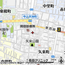 東京都新宿区矢来町43周辺の地図