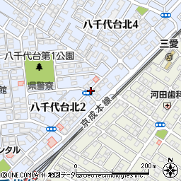 八千代台北三丁目周辺の地図
