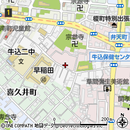 東京都新宿区弁天町7周辺の地図