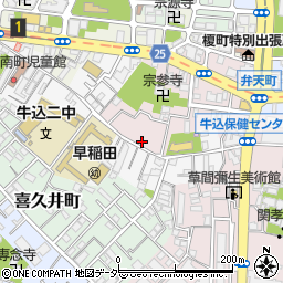 東京都新宿区弁天町7周辺の地図