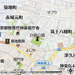 東京都新宿区白銀町周辺の地図