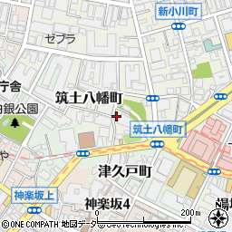 東京都新宿区筑土八幡町2-11周辺の地図