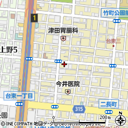 ジャストパーク台東第１０駐車場周辺の地図