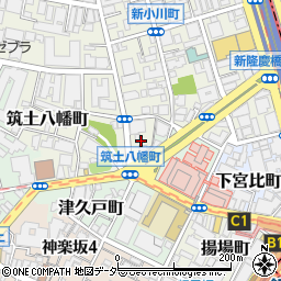 東京都新宿区筑土八幡町1周辺の地図