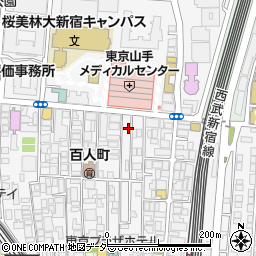 東京都新宿区百人町2丁目13-13周辺の地図