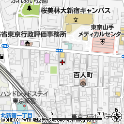 東京都新宿区百人町2丁目22-10周辺の地図