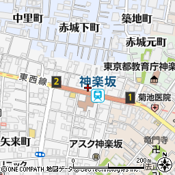 東京都新宿区矢来町118周辺の地図
