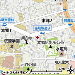 東京都文京区本郷2丁目16-12周辺の地図