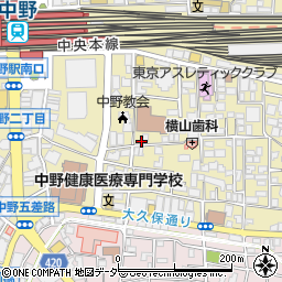 東京都中野区中野2丁目13-8周辺の地図