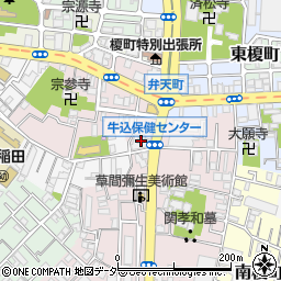 東京都新宿区弁天町27周辺の地図