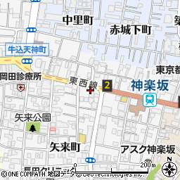 東京都新宿区矢来町110周辺の地図