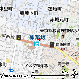 東京都新宿区矢来町114周辺の地図
