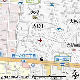 東京都江戸川区大杉1丁目周辺の地図
