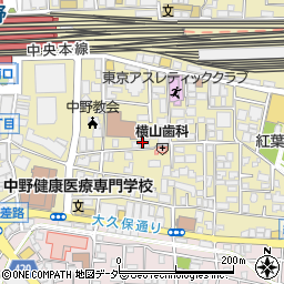 東京都中野区中野2丁目13-4周辺の地図