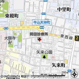 神楽坂岡田診療所周辺の地図