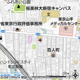 東京都新宿区百人町2丁目22-11周辺の地図