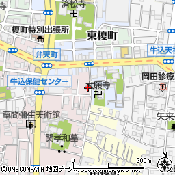 東京都新宿区弁天町47周辺の地図