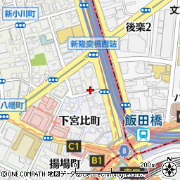 リパーク飯田橋ＭＦビル駐車場周辺の地図