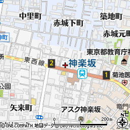 東京都新宿区矢来町121周辺の地図