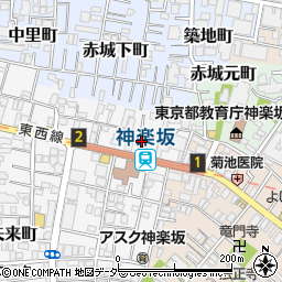 東京都新宿区矢来町115周辺の地図