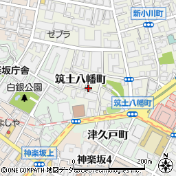 東京都新宿区筑土八幡町4-2周辺の地図