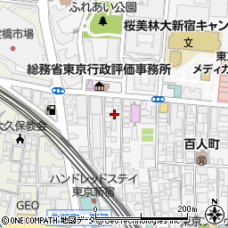 東京都新宿区百人町2丁目24-21周辺の地図