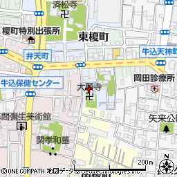 東京都新宿区榎町51周辺の地図