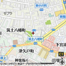 東京都新宿区筑土八幡町2-21周辺の地図