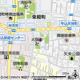 東京都新宿区榎町56周辺の地図