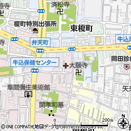 東京都新宿区弁天町45周辺の地図