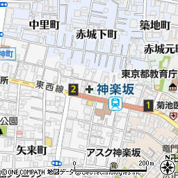 東京都新宿区矢来町122周辺の地図