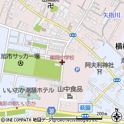 飯岡中学校周辺の地図