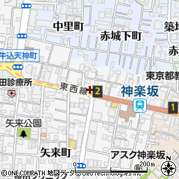 東京都新宿区矢来町127周辺の地図