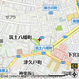 東京都新宿区筑土八幡町2-18周辺の地図