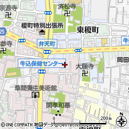 東京都新宿区弁天町42周辺の地図