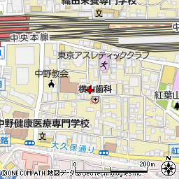 東京都中野区中野2丁目13-19周辺の地図