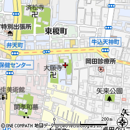 東京都新宿区榎町57周辺の地図