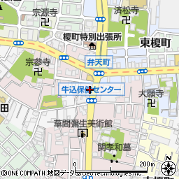 東京都新宿区弁天町24周辺の地図